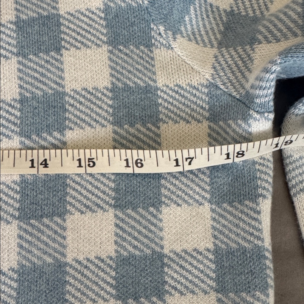 Kinross Gingham Cardigan NWOT 🩵 - Picture 7 of 8